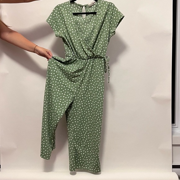 Crossover polka dot jumpsuit - Picture 5 of 5